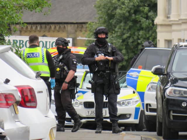 Armed police were deployed after reports of a man with a gun in Scarborough yesterday.