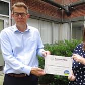 David Biggins, Inclusive Built Environment Lead at York Teaching Hospital NHS Foundation Trust and Rachel Brook, Fundraising Manager for York Teaching Hospital Charity.