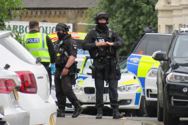 Armed police were deployed.