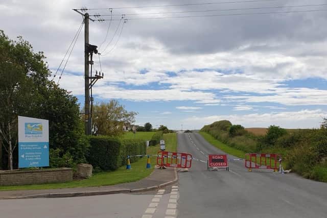 The crash happened on Stonepit Lane, near the entrance to the Blue Dolphin holiday park.