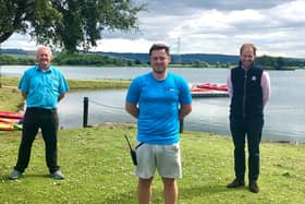 Andrew Backhouse, manager at North Yorkshire Water Park, Callum Terrell, watersports manager at North Yorkshire Water Park, and David Steel, newly appointed chief executive of the Dawnay Estates