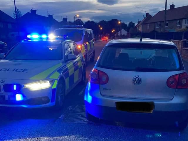 Police arrested the driver of a silver Volkswagen Golf in Malton