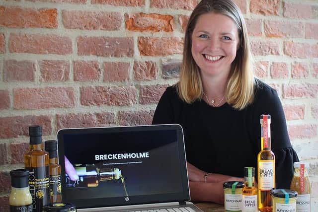 Marketing manager Jennie Palmer with the new Breckenholme website.