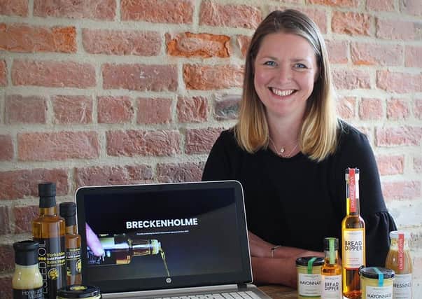 Marketing manager Jennie Palmer with the new Breckenholme website.