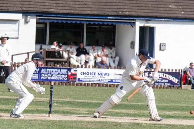 Charlie Allott smashed 15 fours and seven sixes in his unbeaten 129 for Nawton Grange