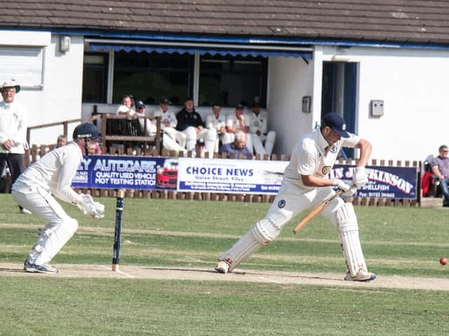 Charlie Allott smashed 15 fours and seven sixes in his unbeaten 129 for Nawton Grange