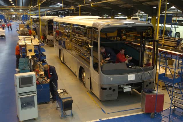 Inside the Plaxton factory.
