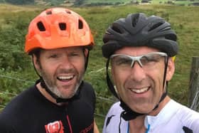 Andy Thorp and Jonny Cochrane are cycling 300 miles to Holy Island from Helmsley.