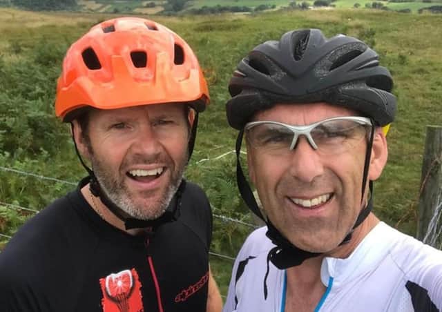 Andy Thorp and Jonny Cochrane are cycling 300 miles to Holy Island from Helmsley.