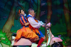 Faye Tozer and Billy Pearce in Snow White at the Bradford Alhambra last year