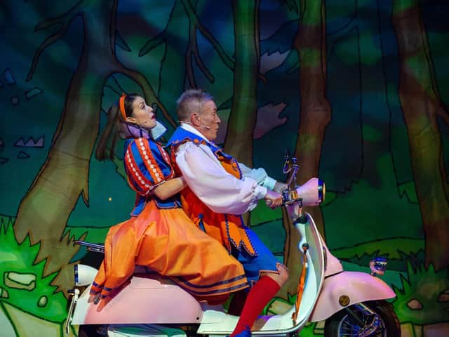 Faye Tozer and Billy Pearce in Snow White at the Bradford Alhambra last year