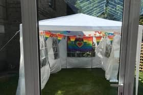 Gazebo in the garden.