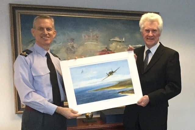 Denis Harry Fox (right) with Air Chief Marshall Sir Stephen John Hillier.