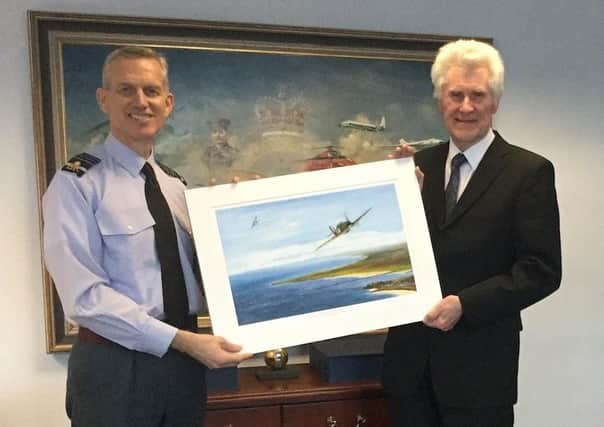 Denis Harry Fox (right) with Air Chief Marshall Sir Stephen John Hillier.