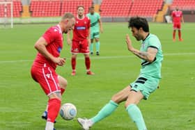 Josh Lacey in action for Boro against Gateshead