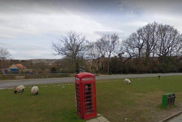 Red phone box in Goathland.