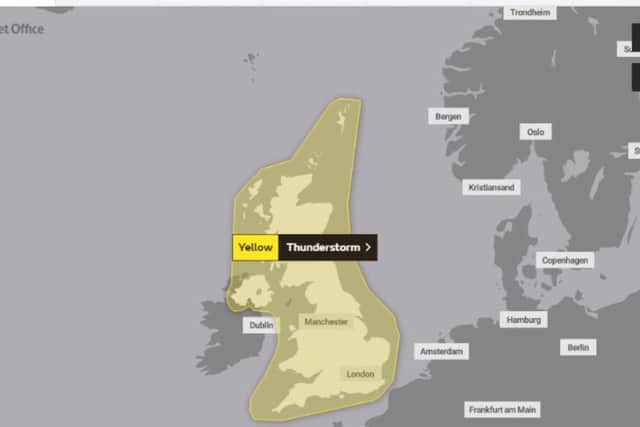 The Met Office has issued a country-wide severe weather warning.