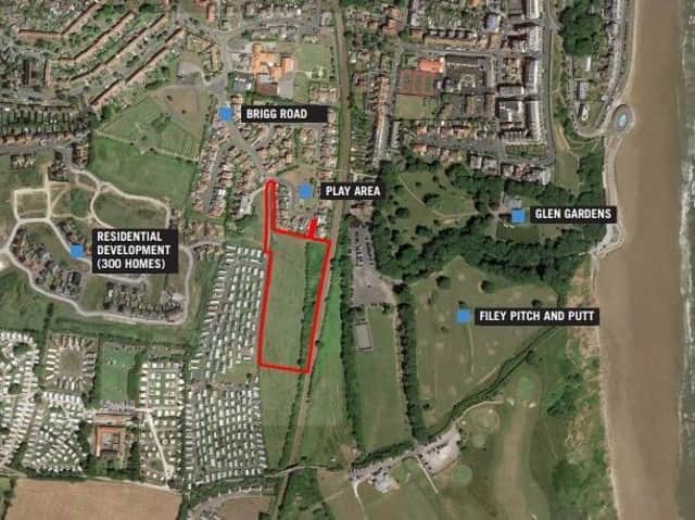 A map showing where the homes will go.