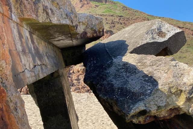 Part of the pillbox was in a precarious position