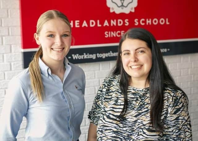 Scholar Isabelle Marshall is pictured with last year’s scholar Sophie Coates.