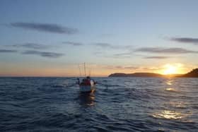 The boat at sunset