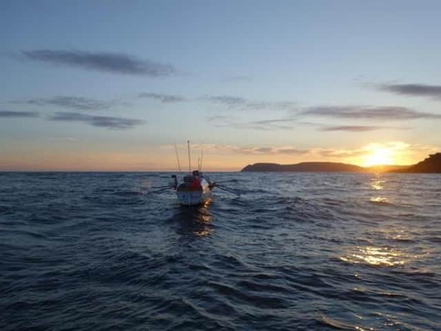 The boat at sunset