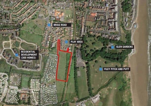 Site of the proposed 42 new homes for Filey.