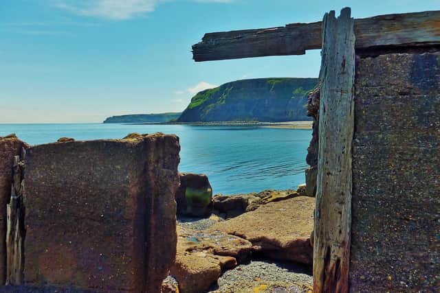 Old pier on Port Mulgrave beach