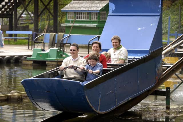 The water chute at Northstead Manor Gardens, pictured in 2008, the year that it was restored by the North Bay Railway Company following the closure of Kinderland.