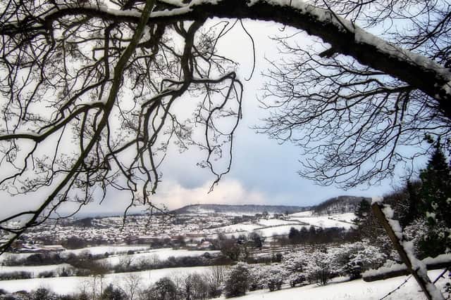 Snow-covered Oliver's Mount, by Austyn Gray