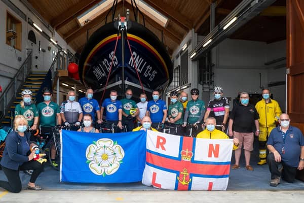 The cyclists raised funds for Scarborough Lifeboat and Motor Neurone Disease.
