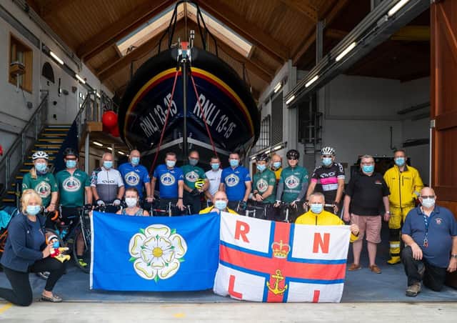 The cyclists raised funds for Scarborough Lifeboat and Motor Neurone Disease.