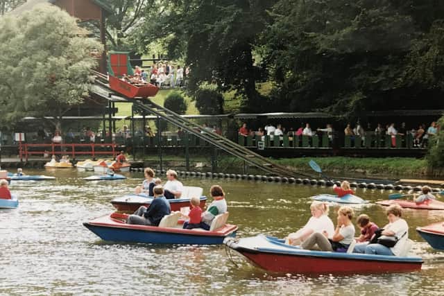 The water chute and railway, pictured in the early 2000s