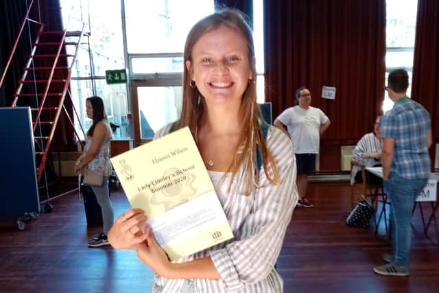 Lady Lumley’s student Eleanor Wilson is pictured with her GCSE results.
