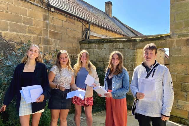 Fyling Hall students pick up their GCSE results.