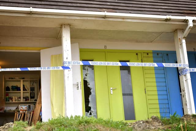 The chalets were targeted last August.