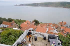 Alistair with the spectacular Runswick backdrop
