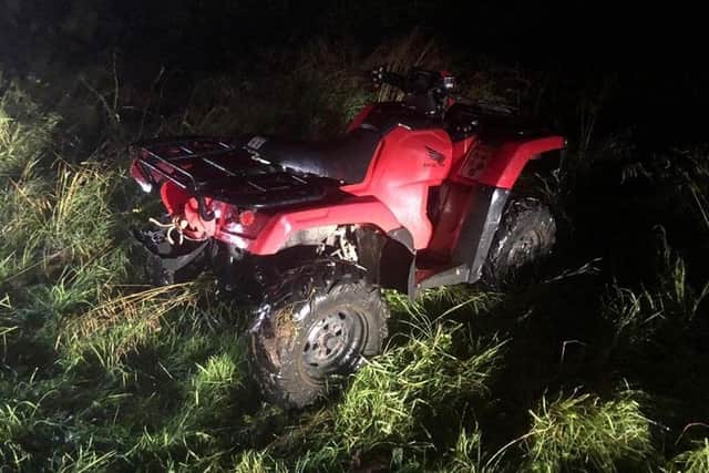 Despite the darkness and fog, officers managed to find the quad bike at 1.40am. It had been abandoned down a track off the A170, west of Helmsley.