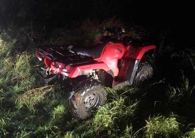 Despite the darkness and fog, officers managed to find the quad bike at 1.40am. It had been abandoned down a track off the A170, west of Helmsley.