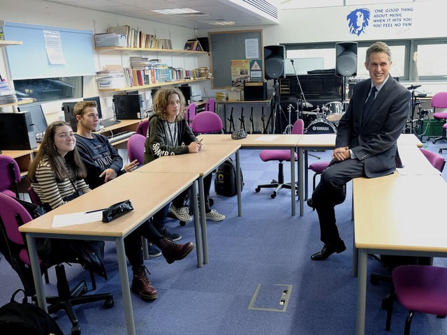 Gavin Williamson visits Scarborough Sixth Form College last year