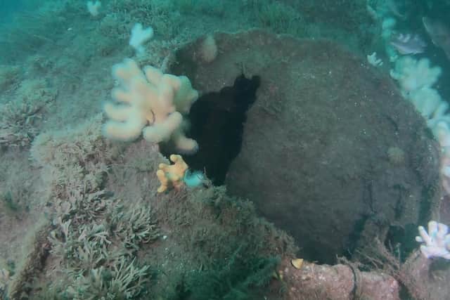 The mine tube of the U-boat UC-39.