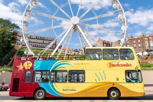 The Beachcomber bus service operates along Scarborough’s seafront.