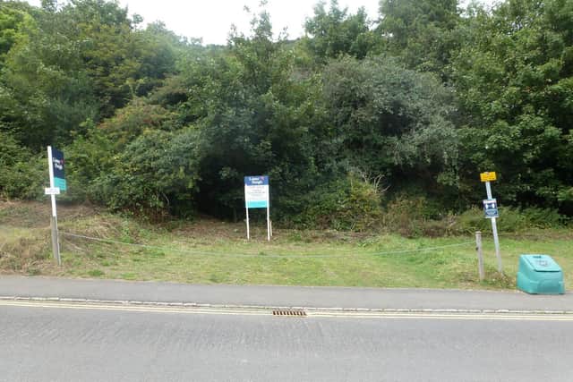 The parking space for three cars is within a minute's walk from the beach at Runswick bay