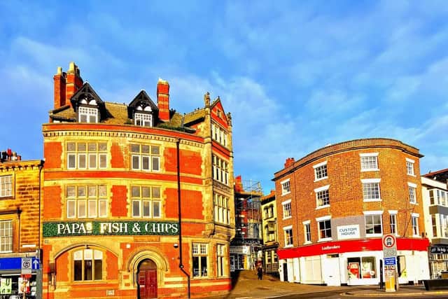 Papa's fish and chip shop, Whitby - taken earlier this year.