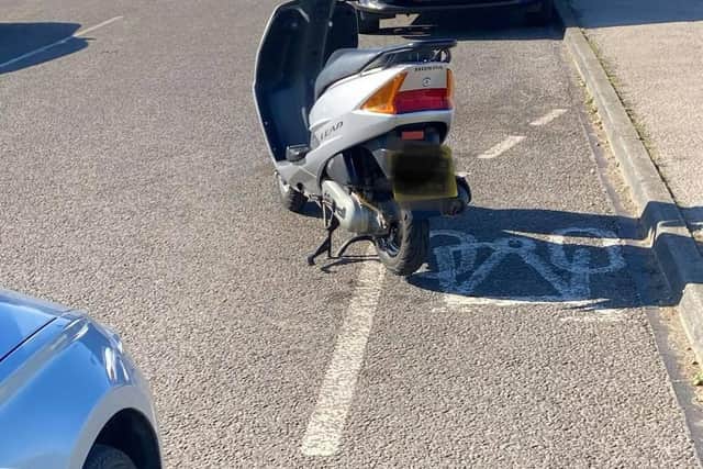 Police seized this moped from an uninsured driver at Cayton Bay.