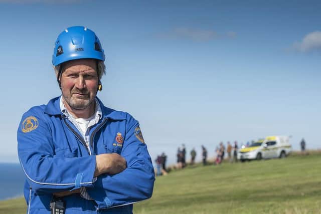 Anthony with Coastguard helicopter overhead