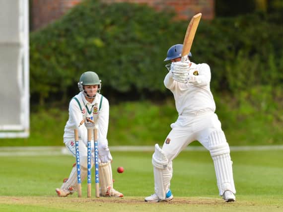 A Carlton Towers batsman is dismissed during his side's National Village Cup quarter-final win at Folkton & Flixton. Picture by Will Palmer / www.will-palmer.co.uk