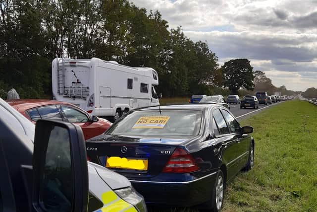 Police seized this car because the driver admitted having no licence or insurance after it was spotted in Malton.