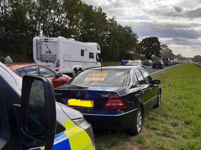 Police seized this car because the driver admitted having no licence or insurance after it was spotted in Malton.