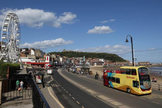 Open-topped bus in Scarborough